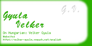 gyula velker business card
